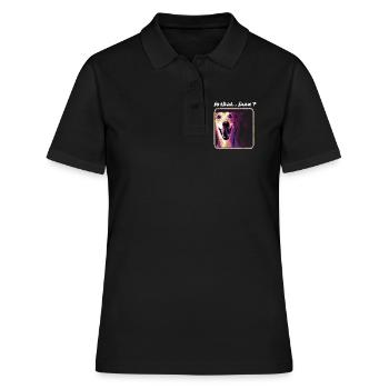 Is it Jazz? Jazz Dog Humor, Musician Concert - Women's Polo Shirt - black - Front - Ailine (174cm)