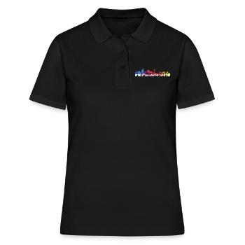 Berlin Allemagne Ville Skyline Pixel Coloré - Polo Femme - noir - Devant - Ailine (174cm)