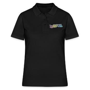 Liverpool Angleterre UK City Graffiti Spray Sprayer - Polo Femme - noir - Devant - Ailine (174cm)