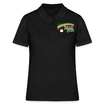 Billie Irish - Saint-Patrick - Paddy’s Day - Polo Femme - noir - Devant - Ailine (174cm)