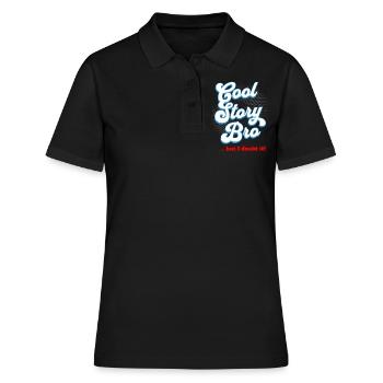 Cool Story Bro - mais j’en doute - Polo Femme - noir - Devant - Ailine (174cm)