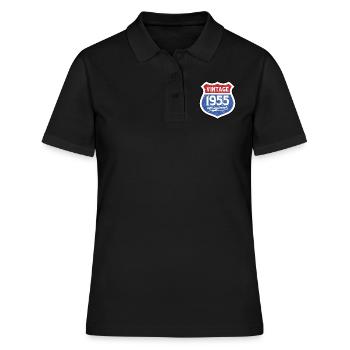1955 Birthday Route Vintage Original - Women's Polo Shirt - black - Front - Ailine (174cm)