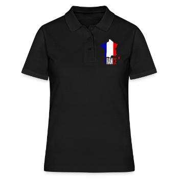 France - cadeau France - Polo Femme - noir - Devant - Ailine (174cm)