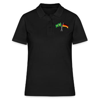 Cadeau de l'Allemagne et du Brésil - Polo Femme - noir - Devant - Ailine (174cm)