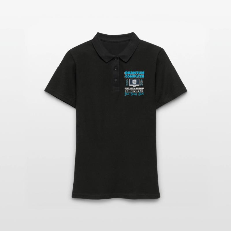 Quantencomputer Quantum Computing Frauen Polo Shirt