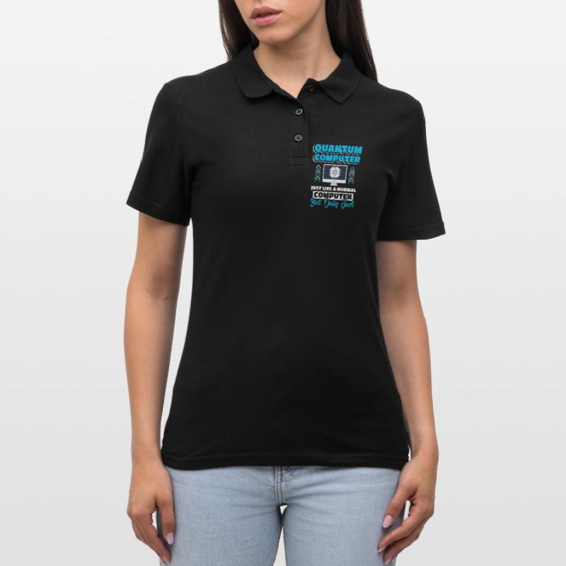 Quantencomputer Quantum Computing Frauen Polo Shirt