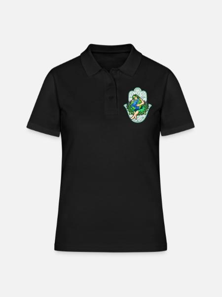 Mère Terre, Gaïa avec Mandala, Nature Idée cadeau - Polo Femme - noir