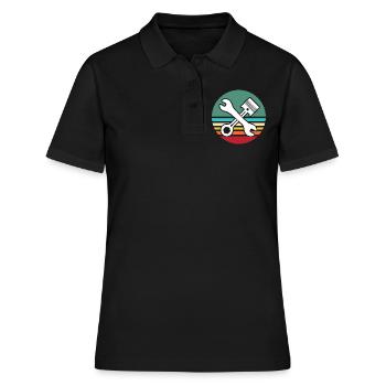 Schrauber Mechaniker Auto Werkzeug - Frauen Polo Shirt - Schwarz - Vorne - Ailine (174cm)