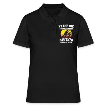 Dachdecker Sprüche Dachdecken - Frauen Polo Shirt - Schwarz - Vorne - Ailine (174cm)