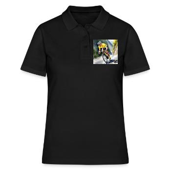 Jenseits des Pelotons - Frauen Polo Shirt - Schwarz - Vorne - Ailine (174cm)