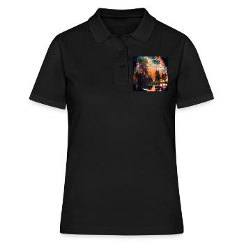 Cabane dans les bois - Polo Femme - noir - Devant - Ailine (174cm)