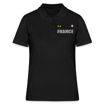 Maillot De Foot France Avec Coeur - Polo Femme - noir - Devant - Ailine (174cm)