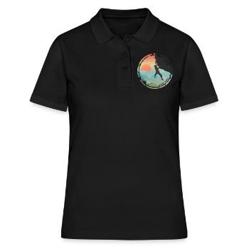 Climber free solo - Frauen Polo Shirt - Schwarz - Vorne - Ailine (174cm)