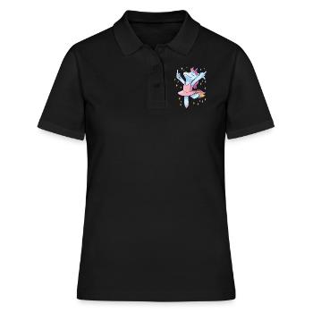 Costume de licorne Fête Unicorn Carnaval - Polo Femme - noir - Devant - Ailine (174cm)