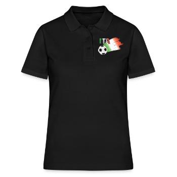 Fahne Italien - Frauen Polo Shirt - Schwarz - Vorne - Ailine (174cm)