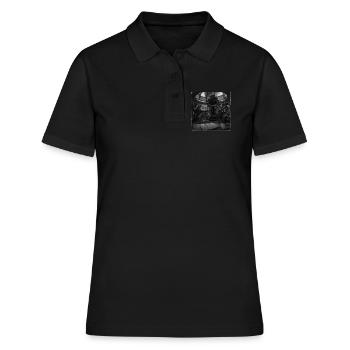 Lynx Observatory Art de science-fiction vintage sur la criminalité animale - Polo Femme - noir - Devant - Ailine (174cm)