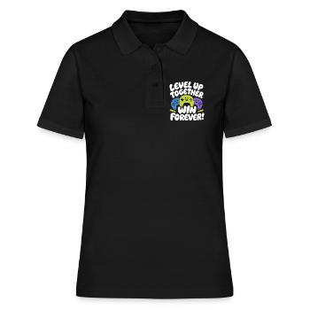 Montez de niveau ensemble Gagnez pour toujours - Polo Femme - noir - Devant - Ailine (174cm)
