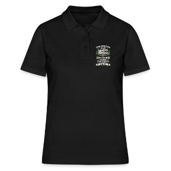 Rentner Wohnmobil - Lustiges Camping Opa T-Shirt - Frauen Polo Shirt - Schwarz - Vorne - Ailine (174cm)