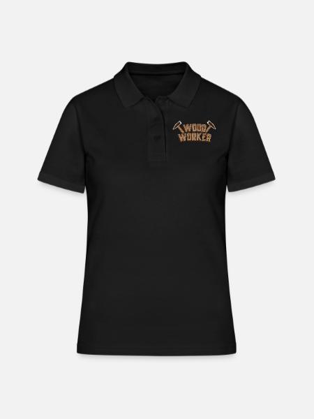 Menuisiers Menuiserie Menuiseries Bûcherons - Polo Femme - noir