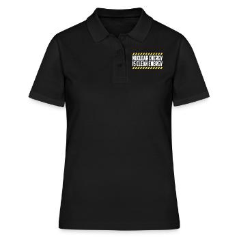 Kernenergie Ist Saubere Energie Kernkraft - Frauen Polo Shirt - Schwarz - Vorne - Ailine (174cm)