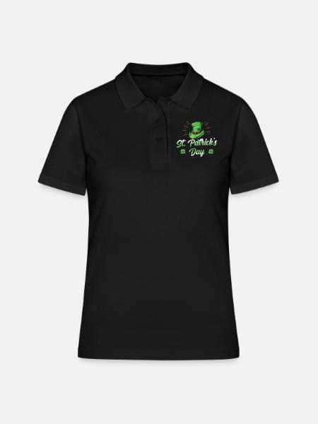 Saint-Patrick irlandais Fête de la Saint-Patrick Irlande - Polo Femme - noir