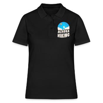 Alaska Wandern Wanderung Natur Wanderer - Frauen Polo Shirt - Schwarz - Vorne - Ailine (174cm)
