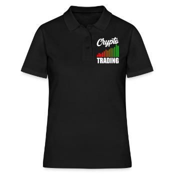 Krypto Handel Trader Traden Crypto Trading - Frauen Polo Shirt - Schwarz - Vorne - Ailine (174cm)