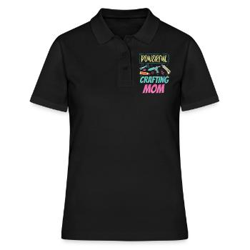 Great Crafts Mom Mother Craft Hobbyist - Women's Polo Shirt - black - Front - Ailine (174cm)