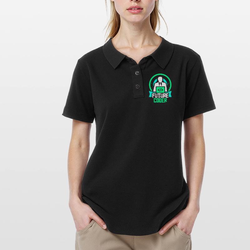 Zukünftiger Coder Coding Programmierer Code Frauen Polo Shirt