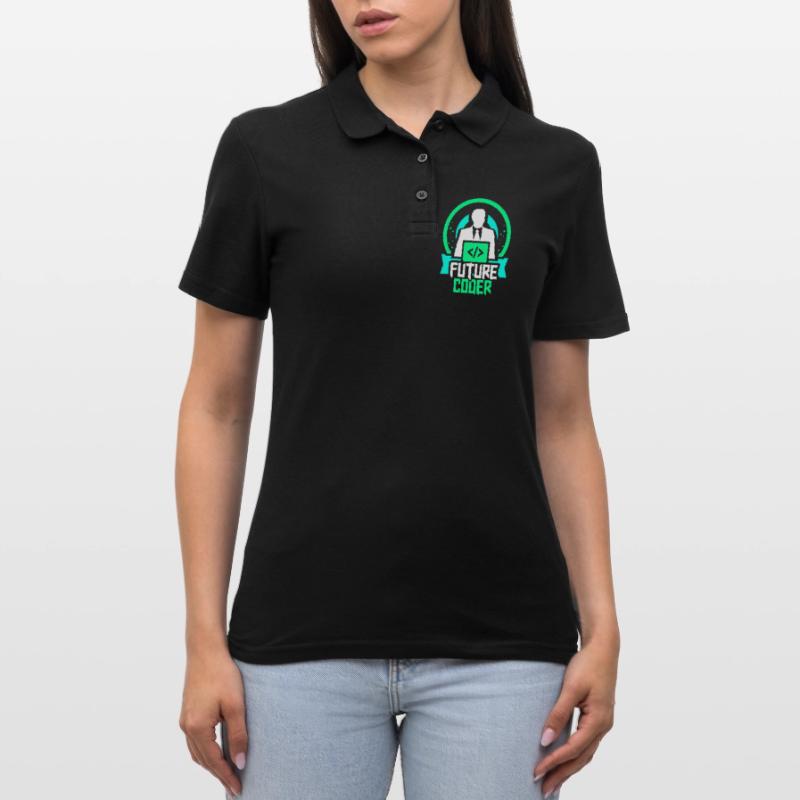 Zukünftiger Coder Coding Programmierer Code Frauen Polo Shirt