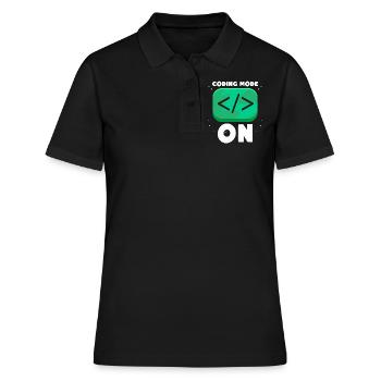 Programmiermodus Ein Programmierer Coding Coder - Frauen Polo Shirt - Schwarz - Vorne - Ailine (174cm)