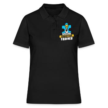 Formateur en éducation de l’enfance en difficulté Enseignant en éducation de l’enfance en difficulté - Polo Femme - noir - Devant - Ailine (174cm)
