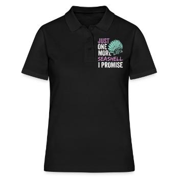 Nur Noch Eine Muschel Ich Verspreche Es Muscheln - Frauen Polo Shirt - Schwarz - Vorne - Ailine (174cm)