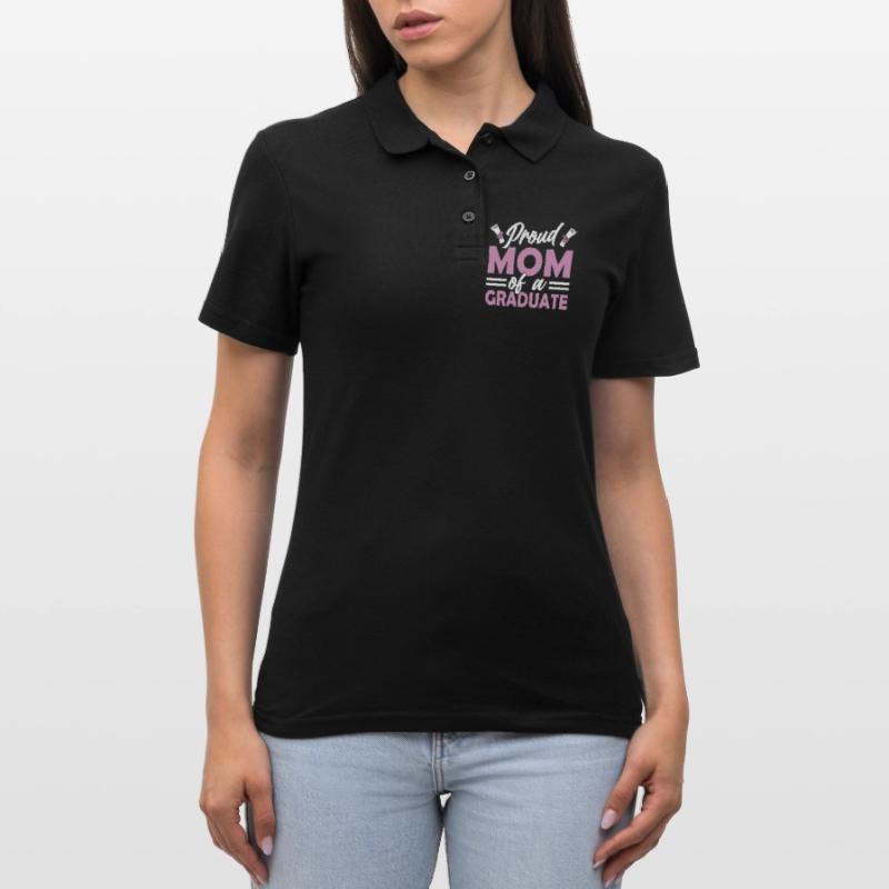 Stolze Mutter Einer Absolventin Abschluss Frauen Polo Shirt