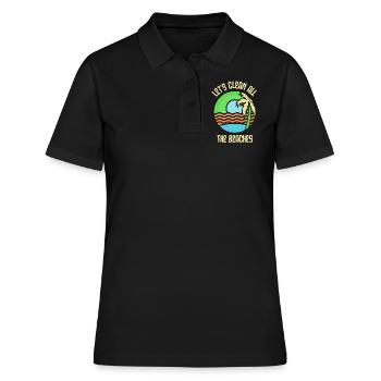 Let's clean up all beaches Beach Clean Up - Women's Polo Shirt - black - Front - Ailine (174cm)