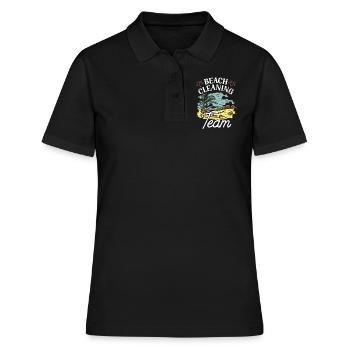 Équipe de nettoyage de plage Nettoyage de plage Plage - Polo Femme - noir - Devant - Ailine (174cm)