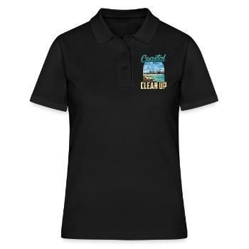 Coastal Cleanup Beach Clean Up Beach - Women's Polo Shirt - black - Front - Ailine (174cm)