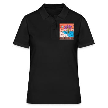 Ceci est ma chemise de plage plage vacances plage - Polo Femme - noir - Devant - Ailine (174cm)