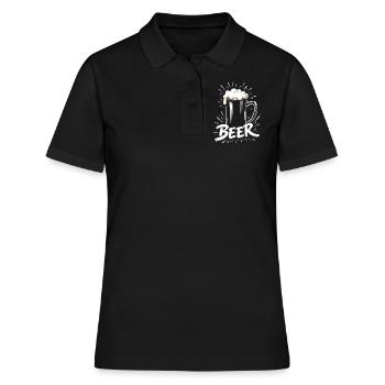 Bier Krug - Frauen Polo Shirt - Schwarz - Vorne - Ailine (174cm)