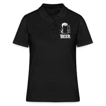 Bier Krug - Frauen Polo Shirt - Schwarz - Vorne - Ailine (174cm)