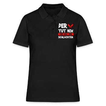 Fleischer Fleisch Metzger Geschenk - Frauen Polo Shirt - Schwarz - Vorne - Ailine (174cm)