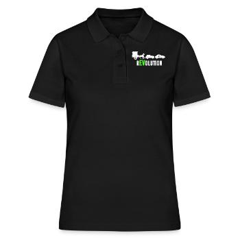 Drôle de voiture électrique rEVolution mobilité électrique - Polo Femme - noir - Devant - Ailine (174cm)