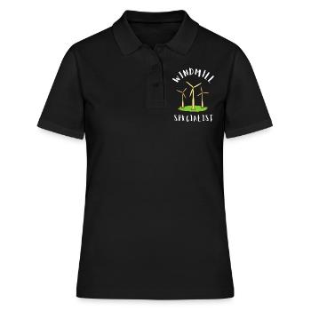 Ingénieur en environnement et sciences de l’environnement - Polo Femme - noir - Devant - Ailine (174cm)