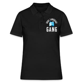 Dual Language Team Bilingual Teacher School Tutor - Women's Polo Shirt - black - Front - Ailine (174cm)