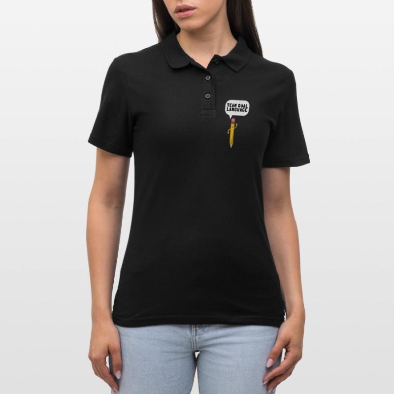 Dual Language Team Bilingue Enseignant Tuteur Polo Femme