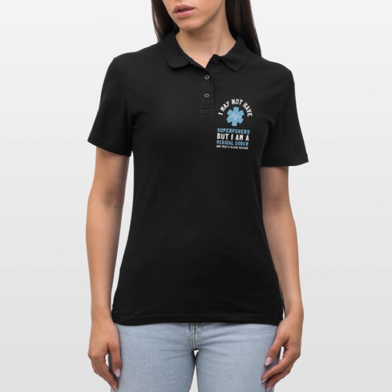 Medical Coder Coding VA Nurse And Clinical Coding Frauen Polo Shirt