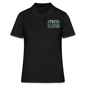 PMDD Awareness Premenstrual Syndrome Menstrual - Frauen Polo Shirt - Schwarz - Vorne - Ailine (174cm)