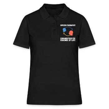 Speech Language Pathologist Speech Therapy SLP - Frauen Polo Shirt - Schwarz - Vorne - Ailine (174cm)