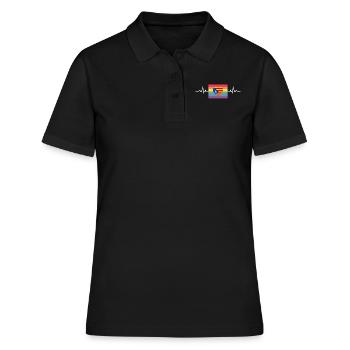 Bandera Independentista Catalana Estelada Negra - Polo Femme - noir - Devant - Ailine (174cm)