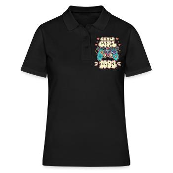 Geek Girl Level 70 Birthday Gamer 70 Years - Women's Polo Shirt - black - Front - Ailine (174cm)